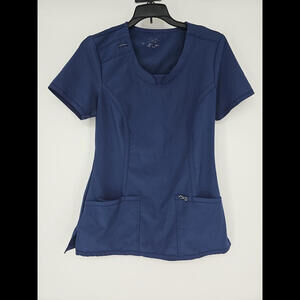 Cherokee Infinity Women's Scrub‎ Top XS Round Neck Navy
